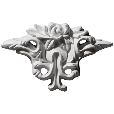 Ekena Millwork 5"W x 3"H x 1/2"P Floral Center Onlay ONL05X03X01FL